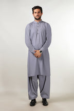 Shalwar Kameez - Cool Breeze Bluish Grey Plain