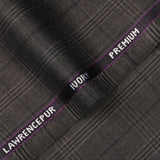 Big Checks-Iron Grey, Ivory Premium Wool Rich Suiting Fabric