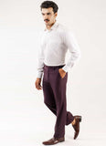 Maroon Plain Hi-end Delta Suiting Formal Trouser