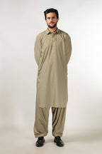 Shalwar Kameez - Cool Breeze Mehndi Plain
