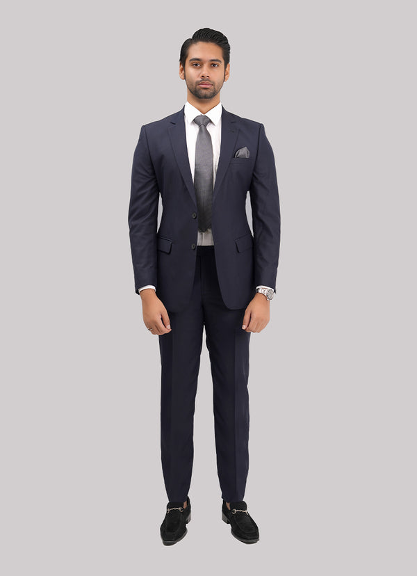 Navy Blue Plain 2-Piece Suit