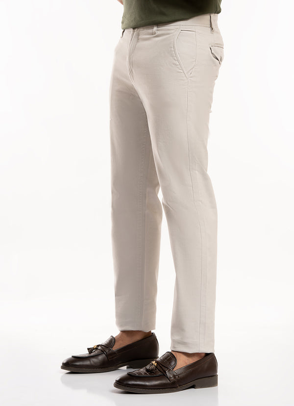 Cloud Plain Cotton Stretch Chino Trouser