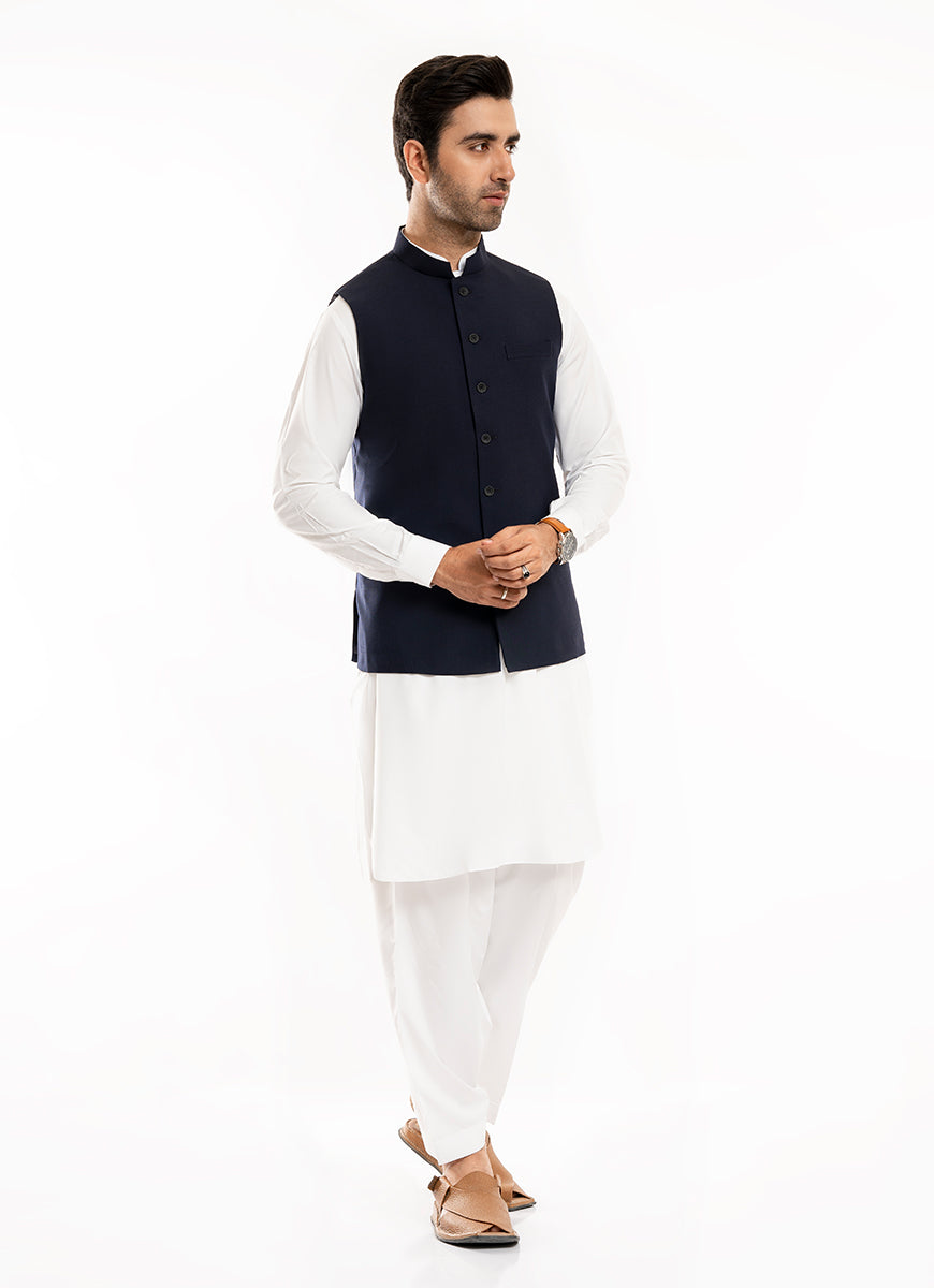 2240-02111-030-0-012 L-Waist Coat Tropical Classic (P) Poly Wool Blue All Season 1