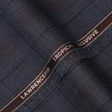 Big Checks-Dark Blue, Wool Blend, Tropical Exclusive Suiting Fabric