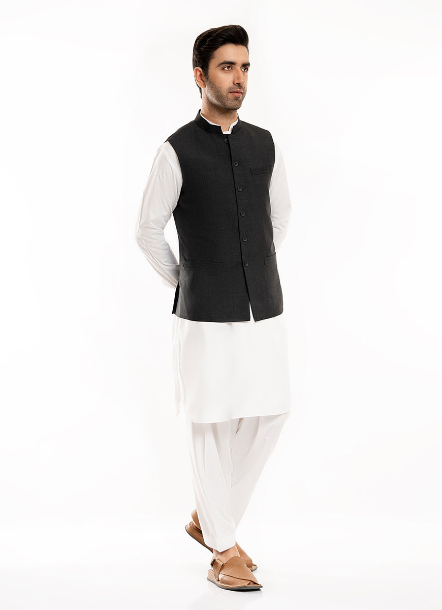 Grey Wool Blend Waistcoat – Tropical Classic Men's Formal Wear