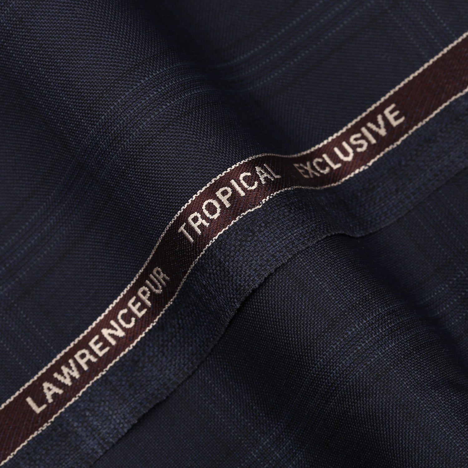 Big Checks-Navy Blue, Wool Blend, Tropical Exclusive Suiting Fabric