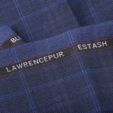 Big Checks-Egyptian Blue Estash Wool Blend Suiting Fabric