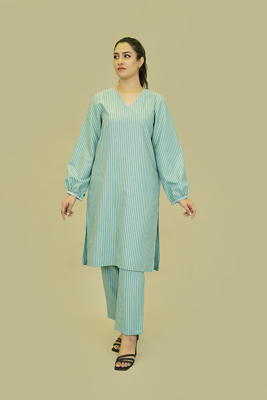 Elegant Multi-Stripe Lyla Winter 2-Piece Suit