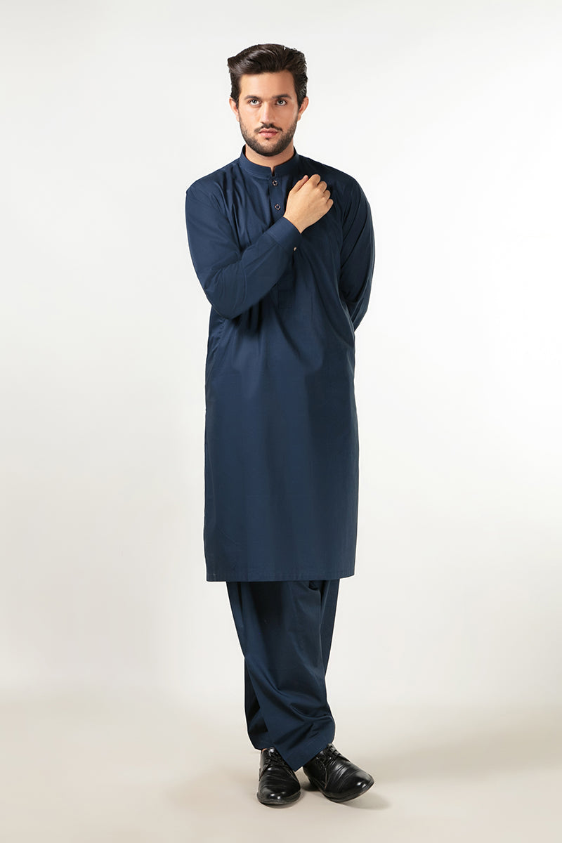 Shalwar Kameez - Signature PV Medium Blue Plain