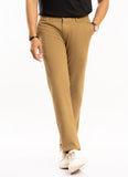 Plain-Sand, Lycra Cotton, Chino Stretch, Casual Trouser