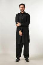 Shalwar Kameez - Cool Breeze Black Plain