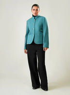 Women's Cadet Blue Poly Viscose Jacket - Cool Everyday Layer