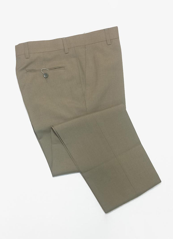 Plain Brown Poly Wool Tropical Classic Formal Trouser