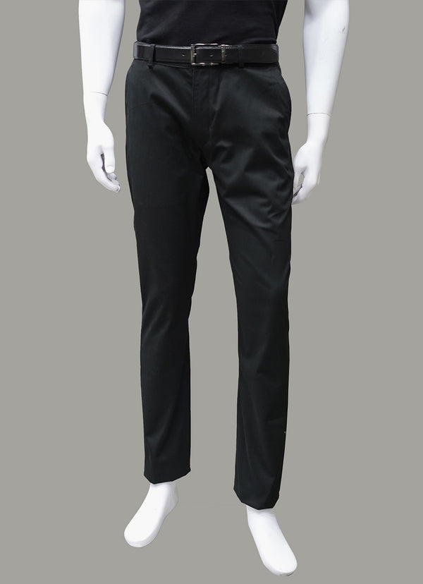 Summer Classic Cotton Pants Wrinkle Free Black Plain
