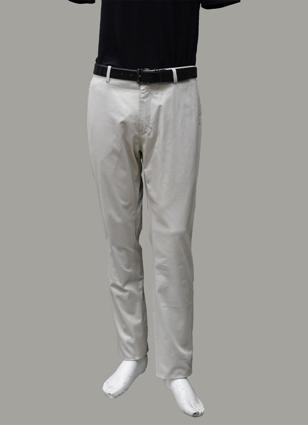 Beige Plain Astore Cotton Classic Pant