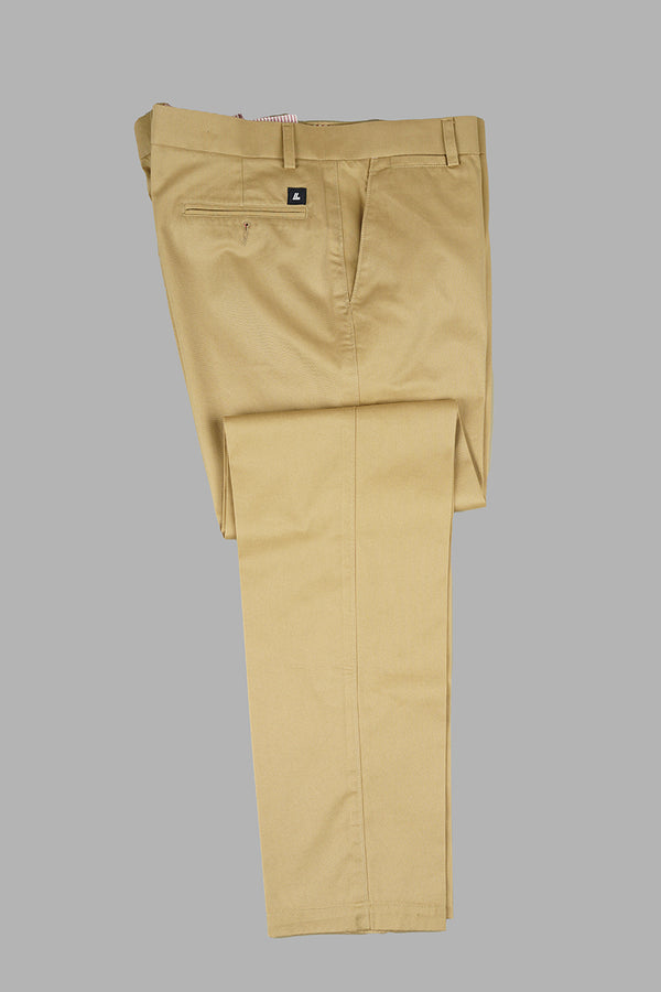 Khaki Cotton Classic Pant - Astore Semi-Formal Trousers for Men