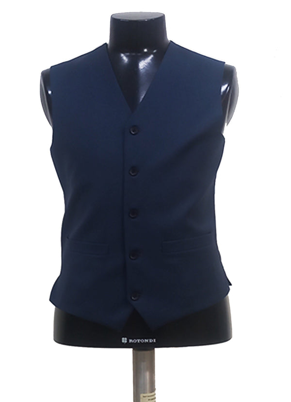 Plain-Blue, Tropical Exclusive Wool Blend Vest