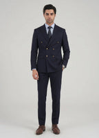 Blue 2 Piece Suit - Tropical Exclusive Poly Wool