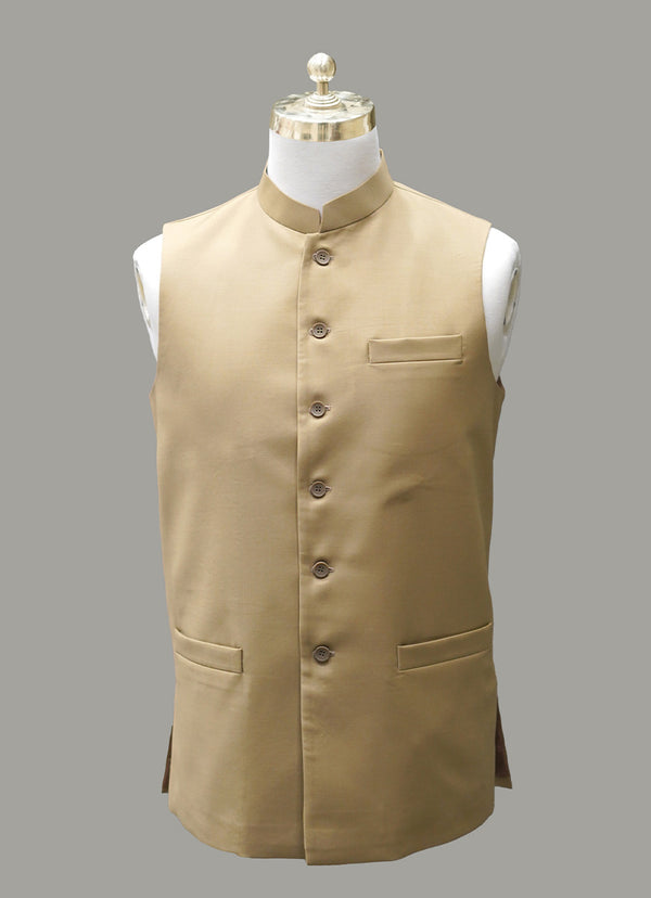 Waist Coat - Tropical Exclusive Khaki Plain