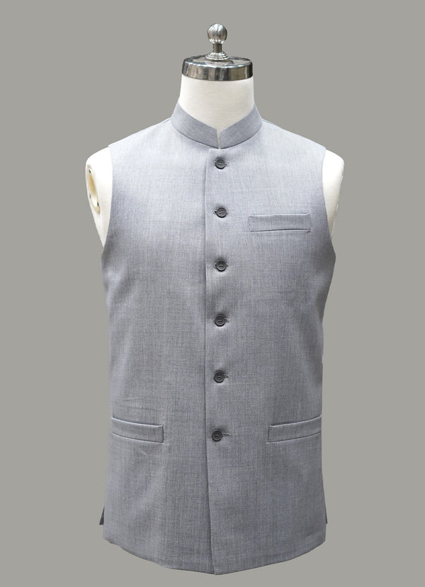 Waist Coat - Dedum Grey Plain
