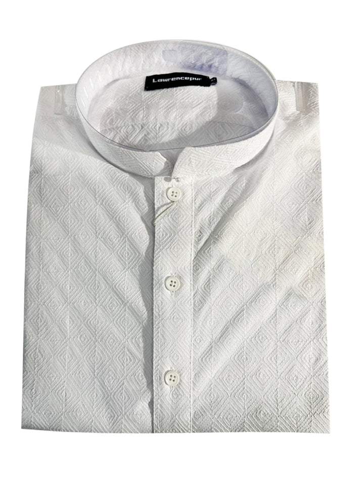 2270-30151-050-8-018 L-Kurta Self Embroidery Cotton 100% Cotton White Summer 1