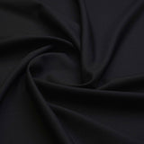 Plain Black, Wool Blend, Worsted Flannel Fabric