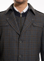 Double Jacket - Worsted Tweed Grey Broad Checks