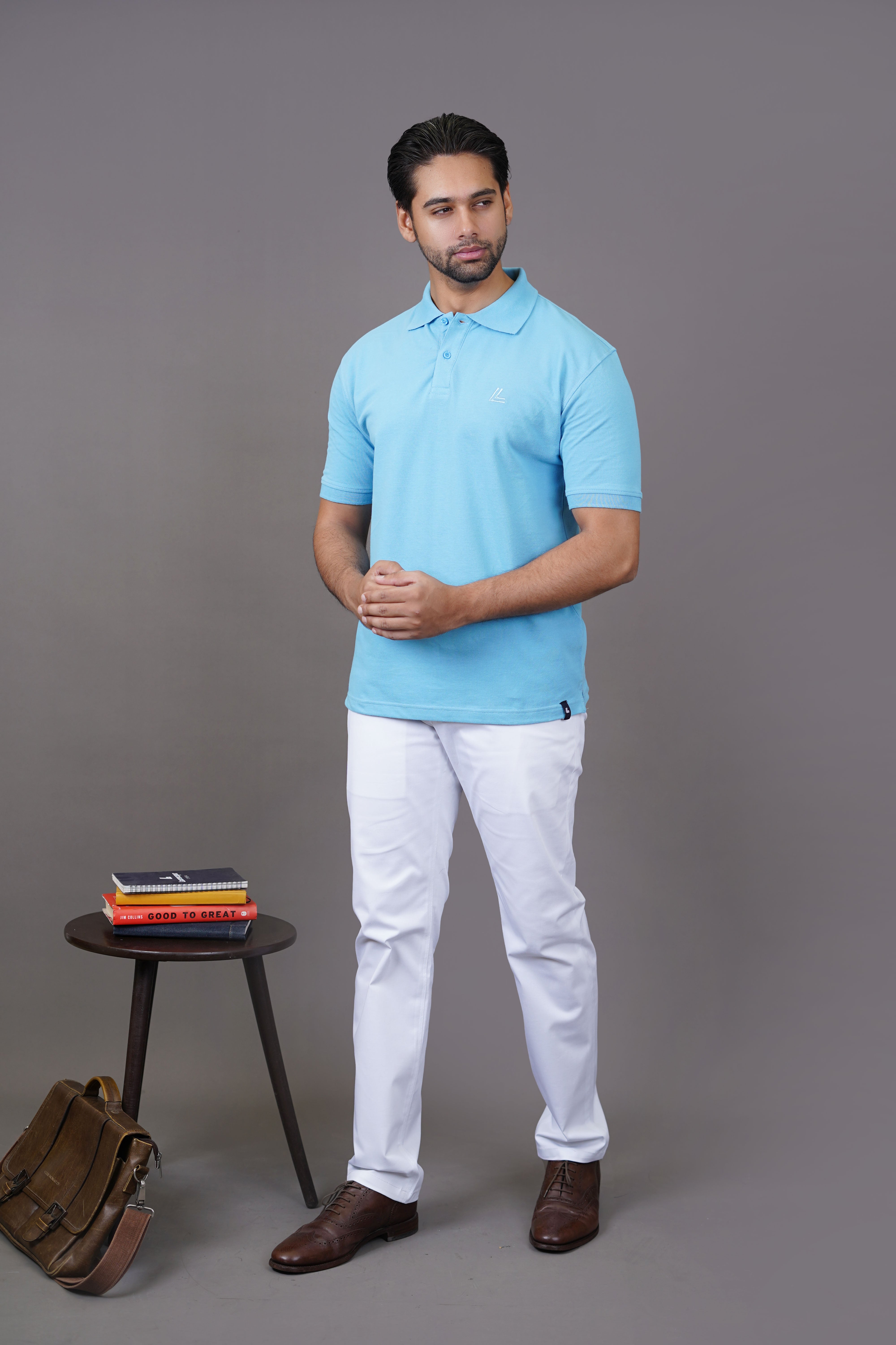 Polo Shirt - 100% Comb Cotton Sky Blue Secondary image