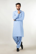 Shalwar Kameez - Cool Breeze Sky Blue Plain