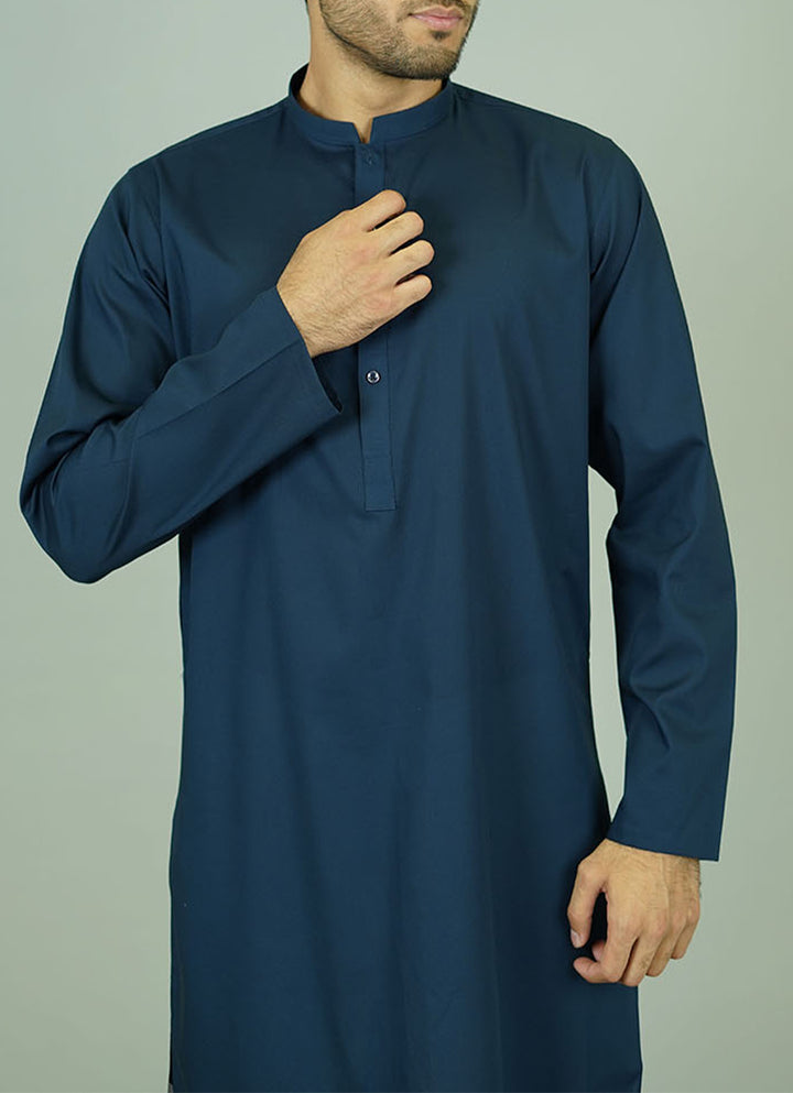 Deep blue cotton kurta - Relaxed fit with premium summer fabric