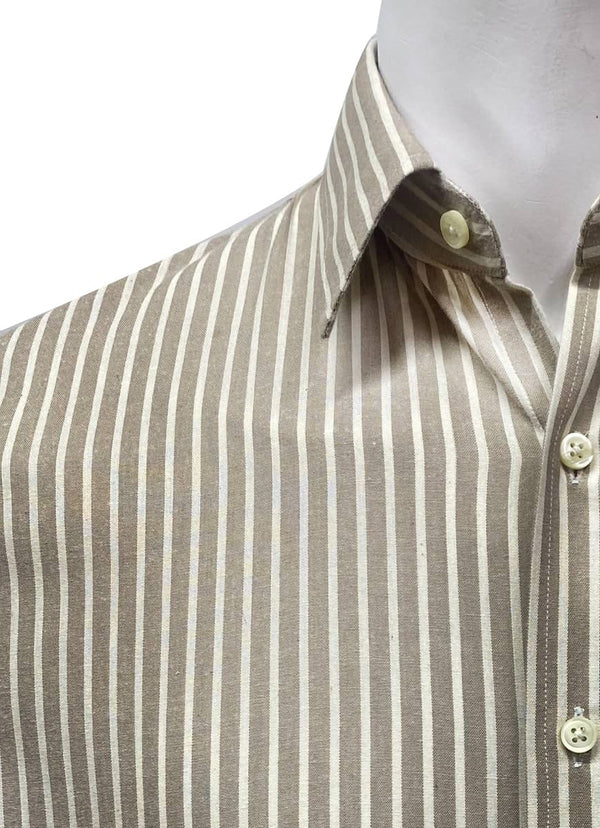 Tortilla Brown Stripes Charlie Cotton Casual Shirt