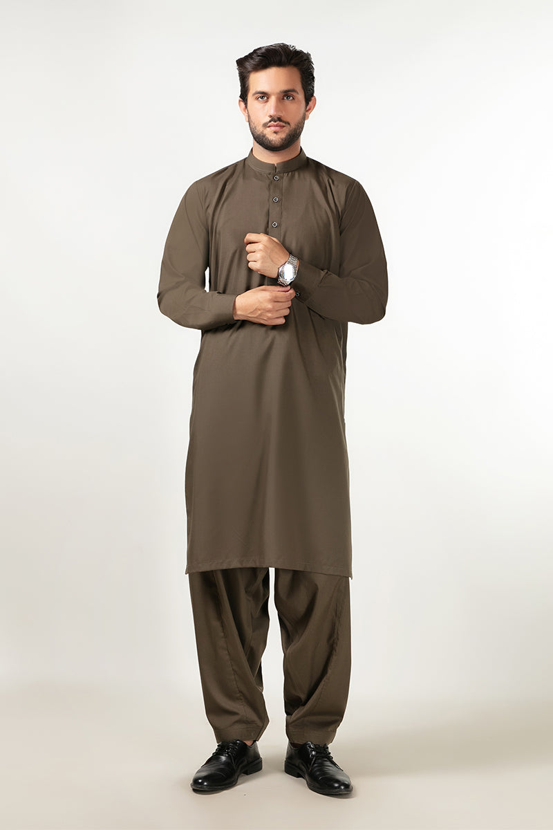 Shalwar Kameez - Signature PV Green Plain