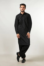 Shalwar Kameez - Cool Breeze Black Plain