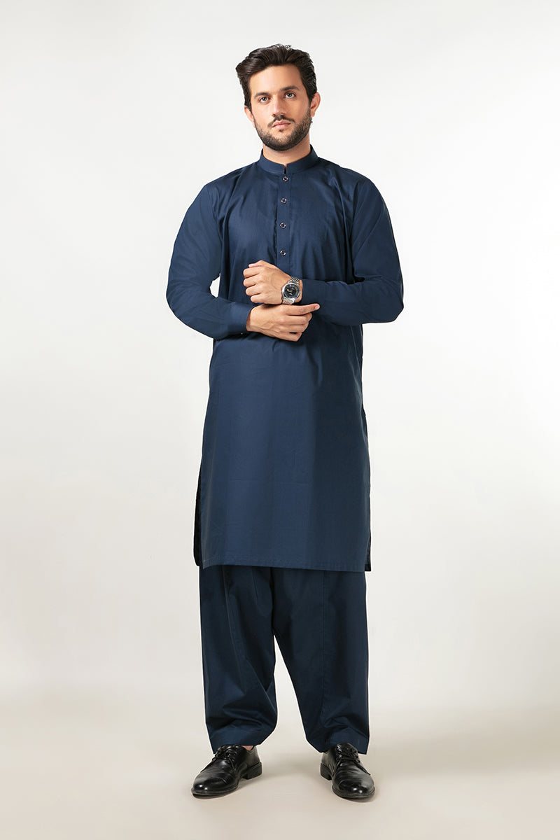 Shalwar Kameez - Signature PV Medium Blue Plain