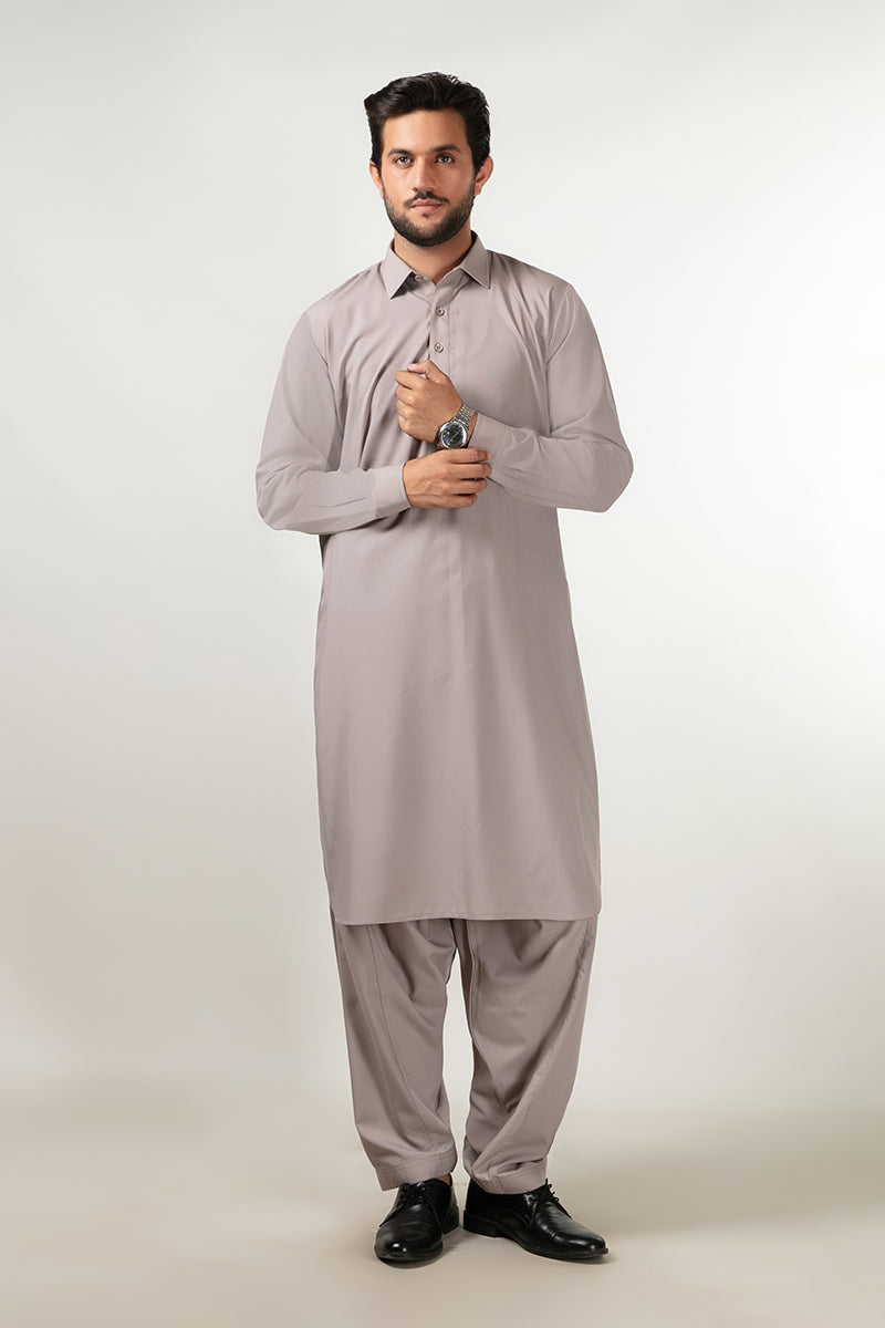 Shalwar Kameez - Cool Breeze Light Brown Plain