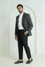 Herringbone Grey Tweed Blazer (SKU: 2210-00220-020-1-002) - Textured classic