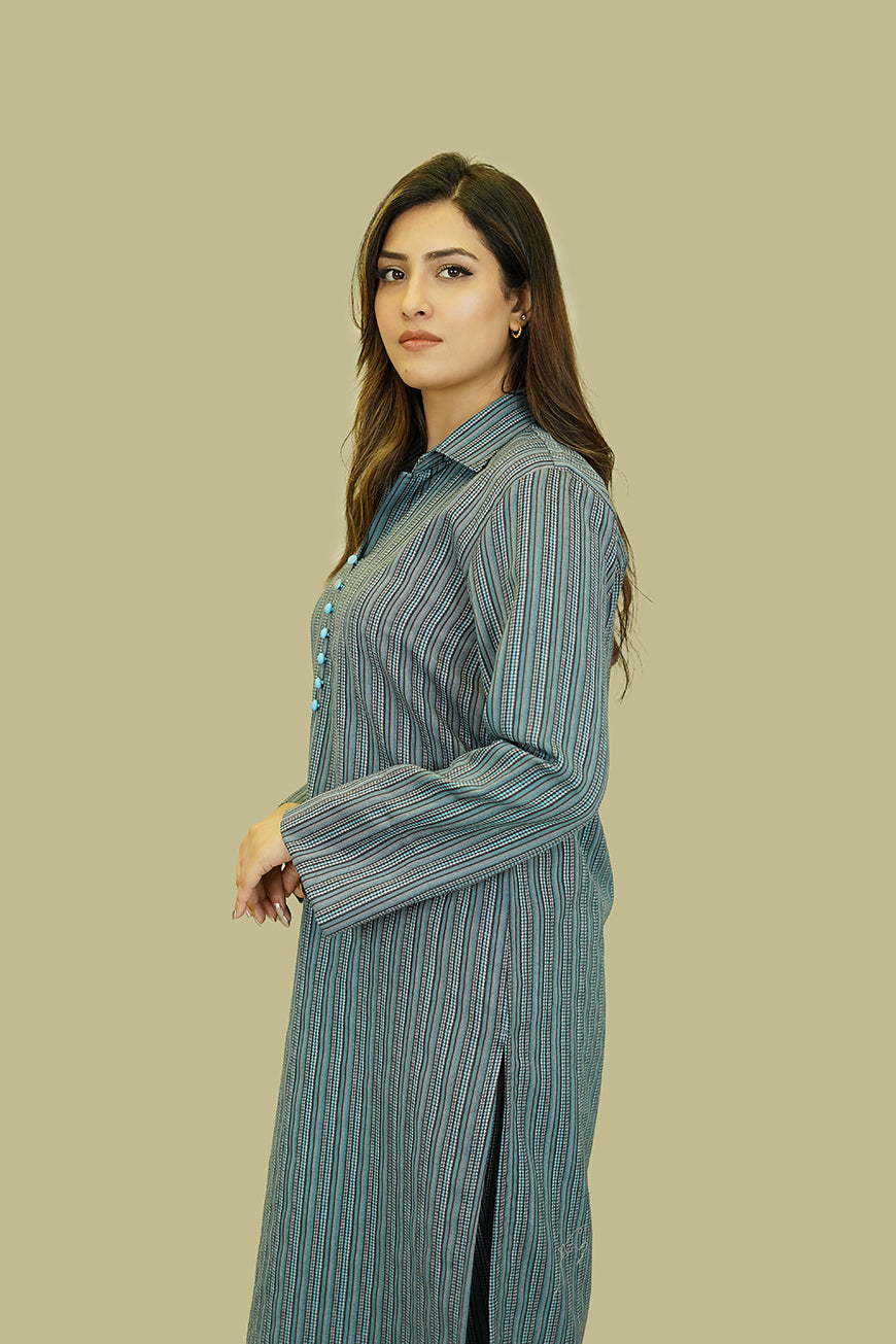 2620-03605-130-3-004 Y-Shalwar Kameez Lyla (D) Poly Wool Multi Winter 2
