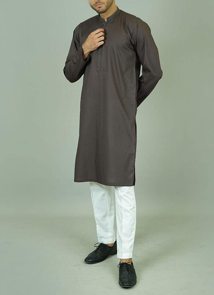 Chocolate brown summer kurta - Premium cotton with clean finish