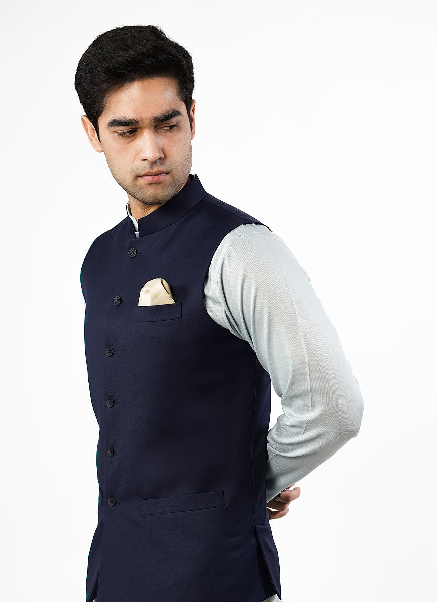 2240-03111-030-0-004 L-Waist Coat Tropical Exclusive (P) Poly Wool Blue All Season 3