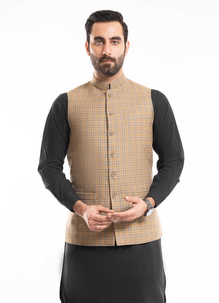 2240-00220-130-5-020 L-Waist Coat Worsted Tweed Wool Rich Multi Winter 1