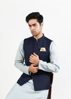 2240-03111-030-0-004 L-Waist Coat Tropical Exclusive (P) Poly Wool Blue All Season 1