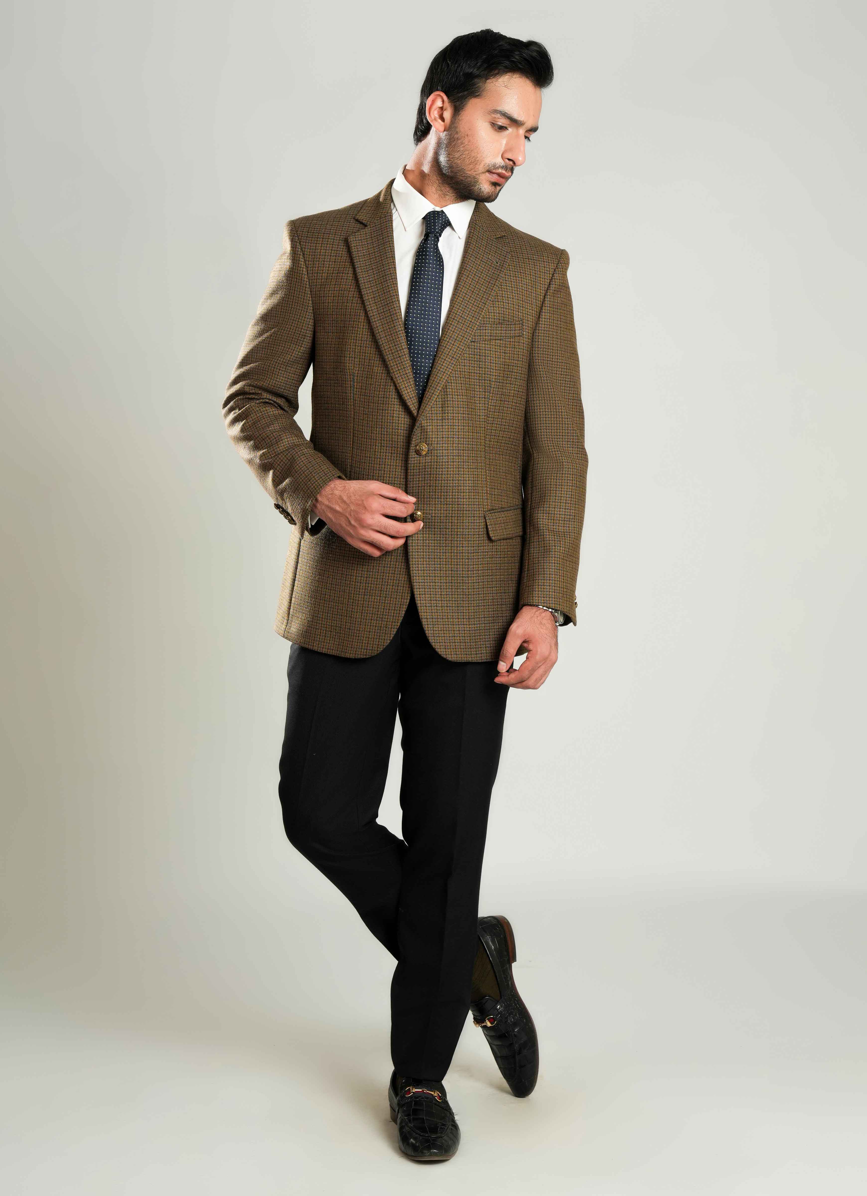 Multi Checks  Worsted Tweed Classic Blazer