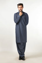 Shalwar Kameez - Cool Breeze Slate Grey Plain