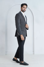 Herringbone Textured Blazer - Classic men's tailored jacket