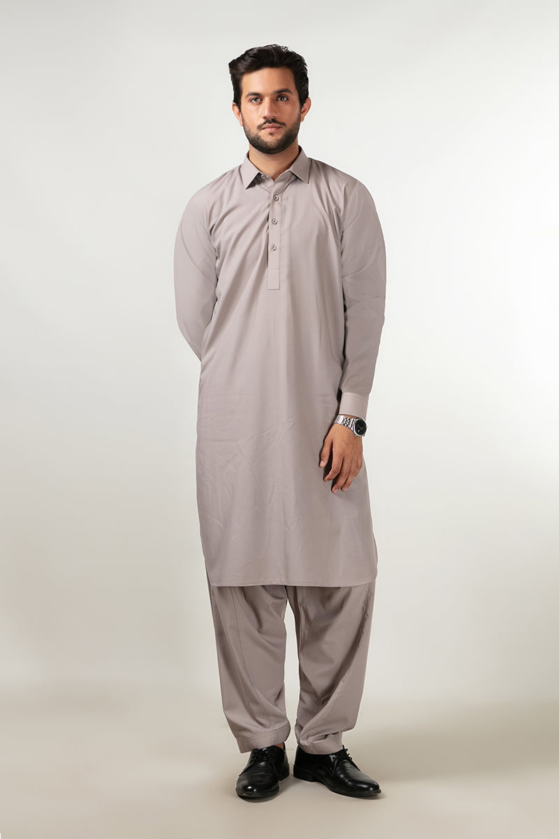 Shalwar Kameez - Cool Breeze Light Brown Plain