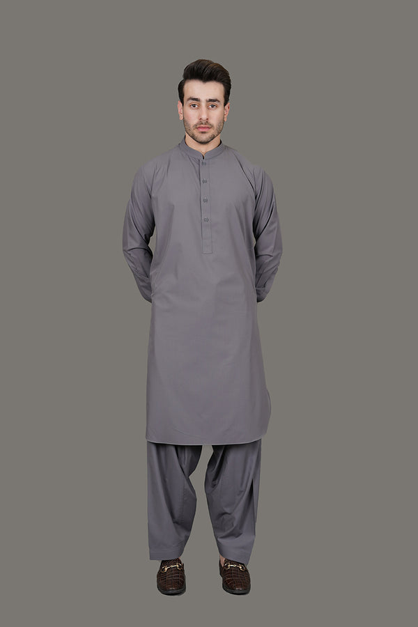 Light Grey Plain Delta Wash N Wear Shalwar Kameez