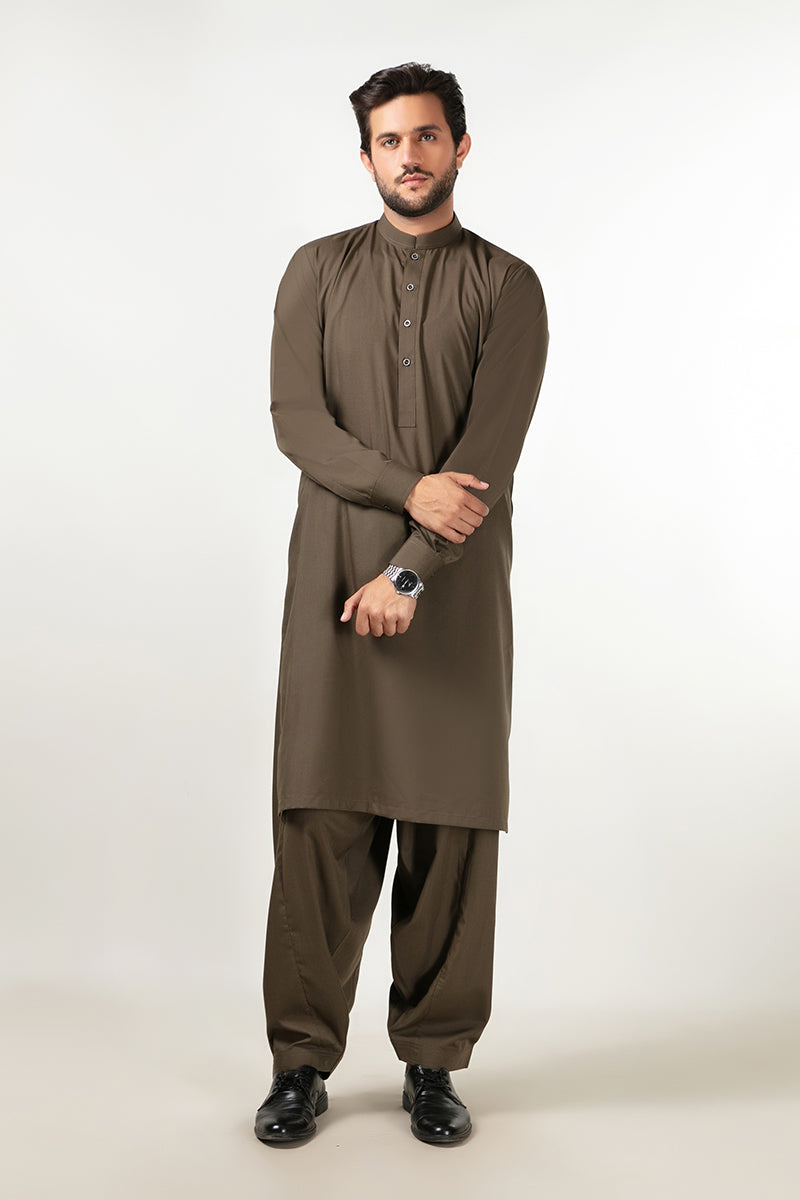 Shalwar Kameez - Signature PV Green Plain