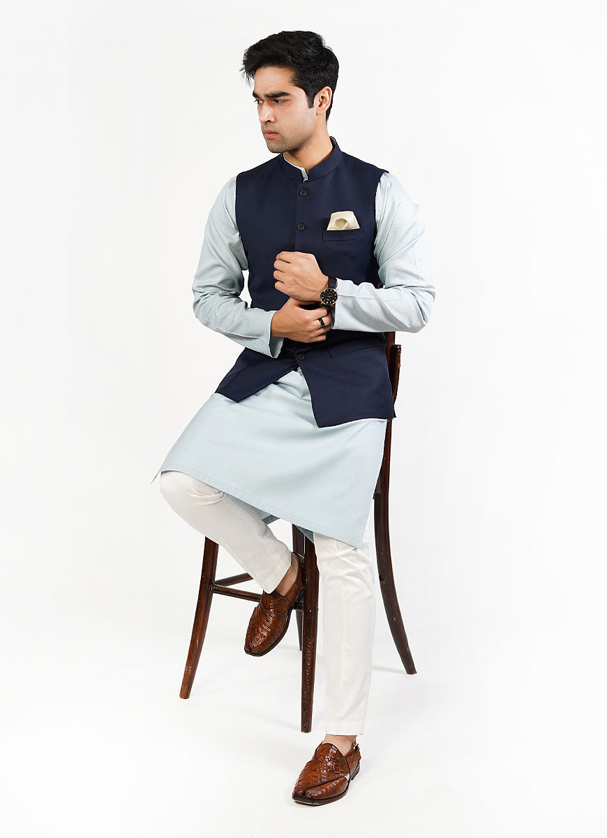 2240-03111-030-0-004 L-Waist Coat Tropical Exclusive (P) Poly Wool Blue All Season 5