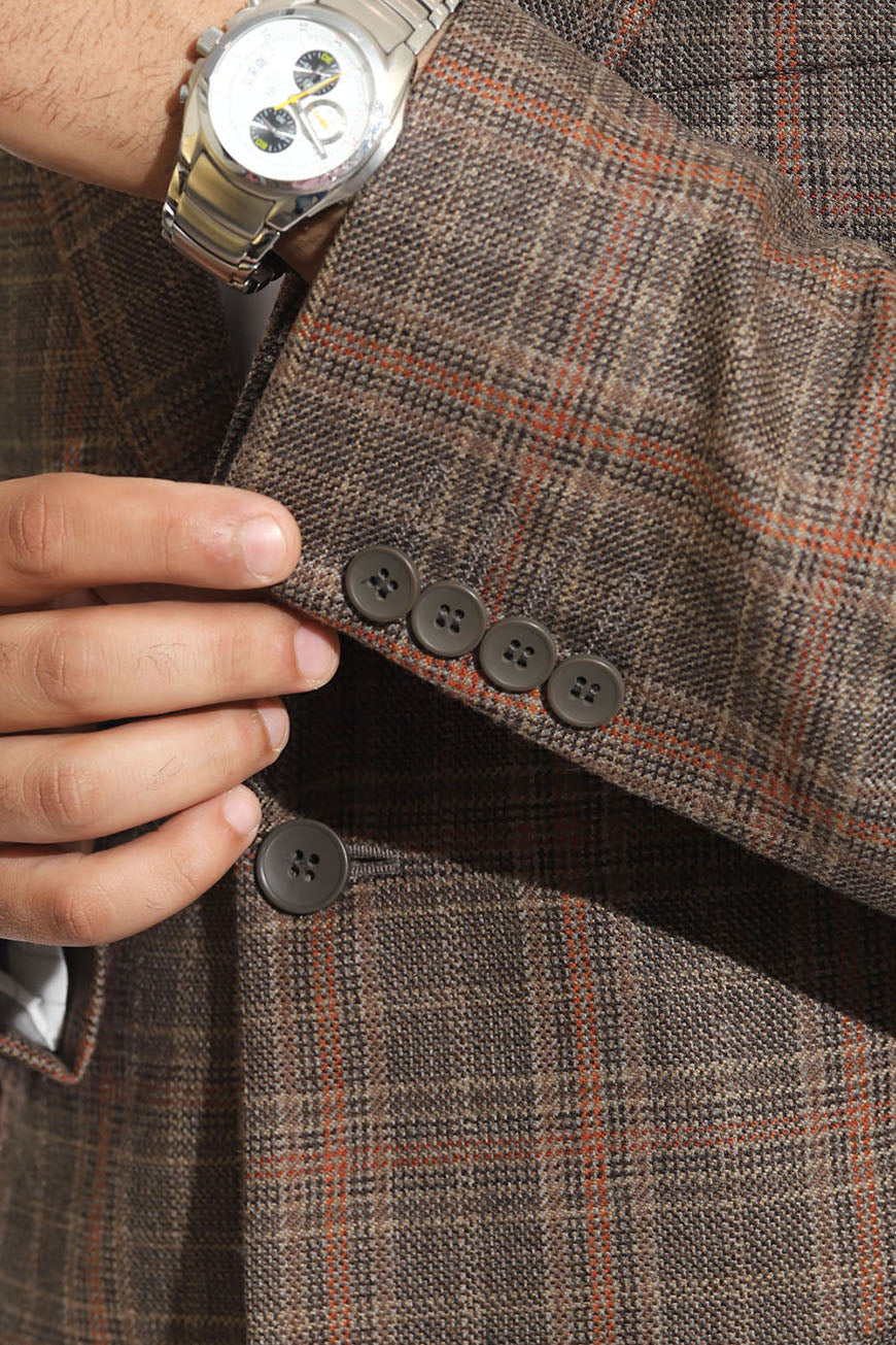 2210-00220-040-5-030 L-Jacket Worsted Tweed Wool Rich Brown Winter 2