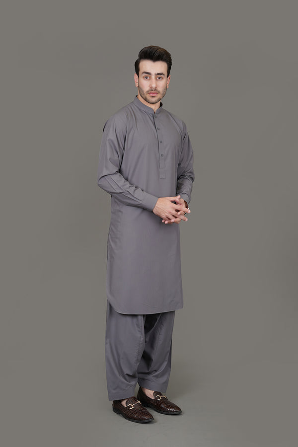 Light Grey Plain Delta Wash N Wear Shalwar Kameez